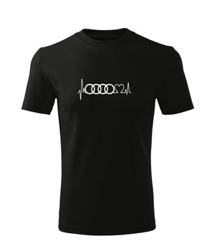 Koszulka T-shirt męska M86 AUDI A6 A8 czarna rozm 3XL