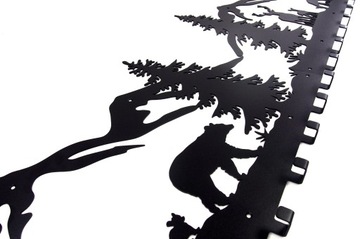 Декоративная настенная вешалка для одежды клавиши медведя на лесу очищают 40 см.