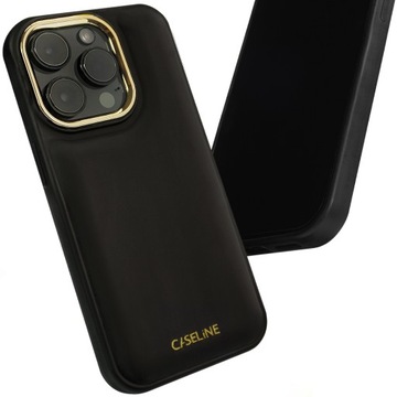 Etui matowe złota ramka do iPhone 13 Pro Max