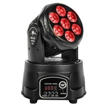 СВЕТОДИОД С ДВИЖУЩЕЙСЯ ГОЛОВКОЙ WASH LED PAR REFLECTOR 7x8W RGBW LED НОВЫЙ