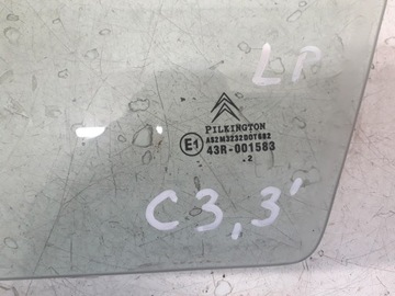 CITROEN C3 02-09 SKLO (OKNO) LEVÝ PŘEDNÍ AS2