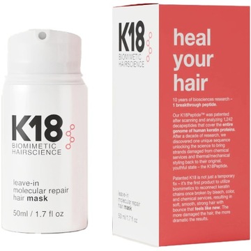 K18 HAIR MASK MASKA ODBUDOWUJĄCA I REGENERUJĄCA 50ml