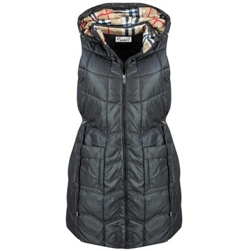Damski bezrękawnik kamizelka plus size z kratką STELLA