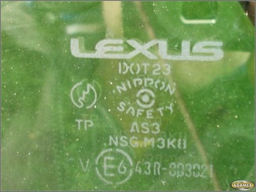 LEXUS RX 300 2001R SKLO (OKNO) KAROSERIE LEVÝ ZADNÍ