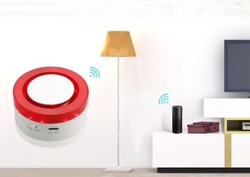 БЕСПРОВОДНАЯ СИРЕНА ТРЕВОГИ WiFi TUYA SMART НА ПОЛЬСКОМ + 4xPIR