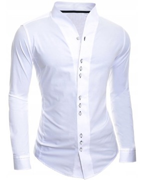 Koszula Męska Stójka Ślub Wesele Elegancka Prezent