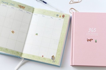 Pamiętnik B6 Kolorowy 365 dni z ilustracjami