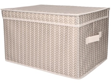Tekstylne PUDEŁKO ORGANIZER 50 x 40 x 30 cm z pokrywką - do SZAFY GARDEROBY