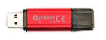 Флешка 64ГБ PLATINET X-DEPO USB 2.0 красный (43612)