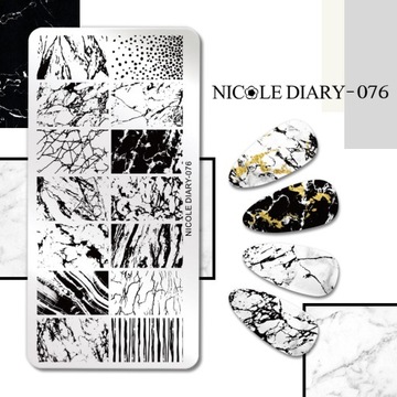 NICOLE DIARY - Blaszka do Stempli - ND-076 - MARMUREK