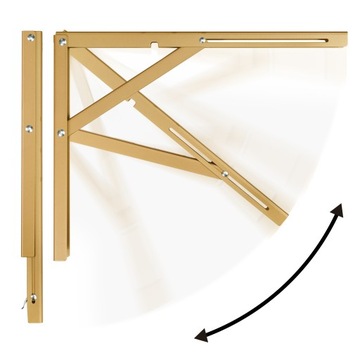 2x SKŁADANY WSPORNIK KĄTOWNIK POD PÓŁKĘ 400 ZŁOTY