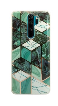 Etui kolorowe marmur plecki geometryczne do Xiaomi Redmi Note 8 Pro