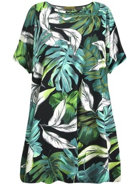 Luźna, swobodna bluzka tunika z wzorkiem 48/50 4XL/5XL