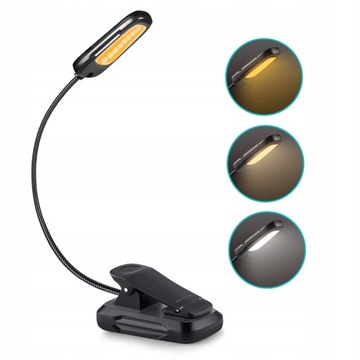 Lampka do czytania, lampka do czytania 9 LED z kli