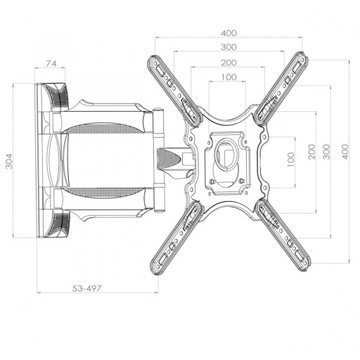 ART AR-78 Крепление для ЖК-/LED-телевизора 23–52 дюйма, вес до 32 кг.