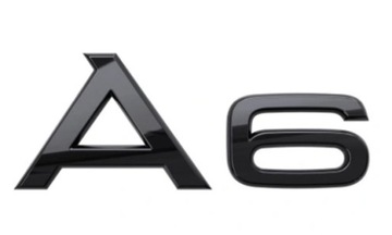 A6 ZNAK ZNAKY LOGO NÁPIS AUDI ČERNÁ ZADNÍ