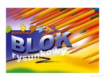 Blok rysunkowy KOLOROWY A4 16 kartek