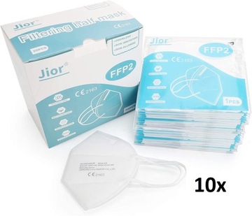 Maseczki ochronne FFP2 5 warstwowe 10 szt BOX