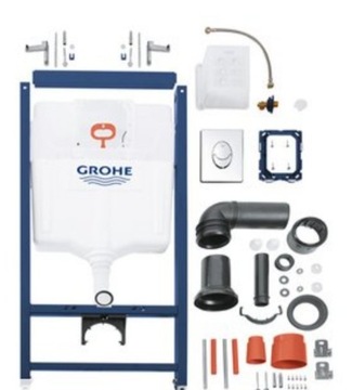 STELAŻ PODTYNKOWY GROHE WC + PRZYCISK CHROM START