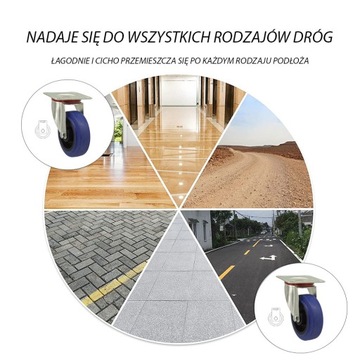 НАБОР ИЗ 4 ШТ. Полочная тележка WHEELS fi 100 12POGUN100