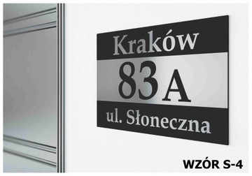 Tabliczka Tablica ADRESOWA ALUMINIUM Nr DOMU 20x30