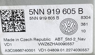 НАВИГАЦИОННЫЙ ДИСПЛЕЙ VW TIGUAN II T-CROSS T-ROC 5NN919605B