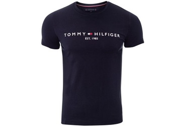 TOMMY HILFIGER KOSZULKA T-SHIRT CORE TOMMY LOGO TEE NAVY r.XL