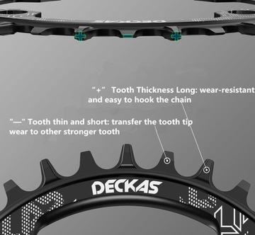 Круглая узкая широкая звездочка DECKAS 36T 96 BCD