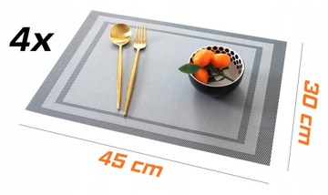 Подставки для столов из ПВХ 30X45 см, водонепроницаемые, 4 шт., для кухни, столовой