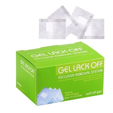 Folia do usuwania hybryd lakierów hybrydowych Gel Lack Off z wacikiem 100 s