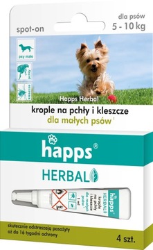 Happs Krople na pchły i kleszcze dla małych psów