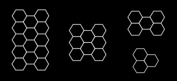 Светодиодный светильник HEXAGON P1 5HEX 235x161 Honeycomb Мастерская Гараж Гостиная ALU