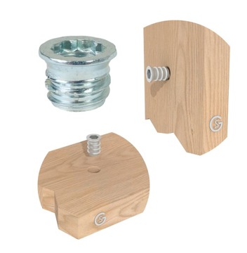 10 головок M8 x 10 с буртиком для твердых материалов, деревянная вставка