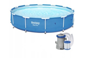 BESTWAY BASEN STELAŻOWY Steel Pro 3,66 m POMPA