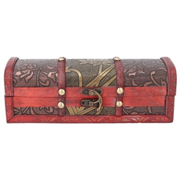 Retro Drewniane Pudełko z Biżuterią Elegancki