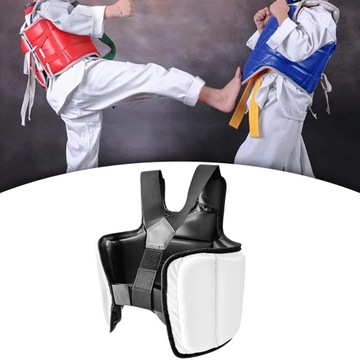 Karate Ochraniacz na klatkę piersiową Boks Kickboxing Sparring Training Sanda M czarna