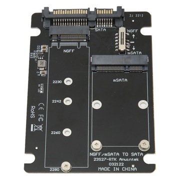 Karta adaptera SSD Dual Bay MSATA M.2 NGFF na SATA 3.0 Adapter 7M