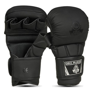 RĘKAWICE MMA SPARINGOWE GRAPPLINGOWE CZARNE BLACK MASTER DBX BUSHIDO - XL
