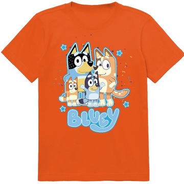 KOSZULKA DZIECIĘCA T-SHIRT DLA DZIECKA BLUEY BLUE 128 PREZENT JAKOŚĆ