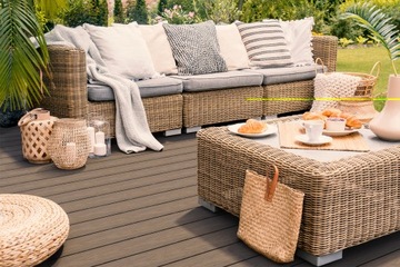 BERGDECK W138 Террасная доска ДПК, двухцветная структура древесины тикового ореха