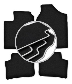 Koberce do auta stříbrné barvy pro: Daihatsu Trevis hatchback 2006-2009