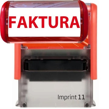 PIECZĄTKA FAKTURA TRODAT 8911 DO FIRMY BIURA CZERWONA 38x14mm