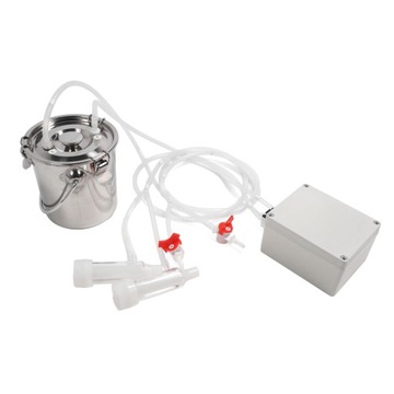 Elektryczny dojarz o pojemności 3 l, z możliwością użycia rąk, z silikonowym kubkiem ze stali nierdzewnej, z otworem na rurkę