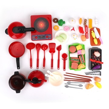 Кухонный набор кастрюль и кухонных принадлежностей для детей, 61 предмет