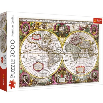 Puzzle 2000 Mapa ziemi Trefl