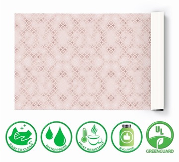 Защитный коврик 120х60 для письменного стола Пастель Розовый