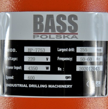 АЛМАЗНАЯ МАГНИТНАЯ БУРОВАЯ УСТАНОВКА С ШТАТИВКОЙ ПО БЕТОНУ 7753 BASS POLSKA