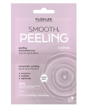 Flos-Lek Smooth Peeling enzymatyczny twarz, szyja dekolt, 2 x 4 ml