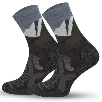 SKARPETY TECHNICZNE TREKKINGOWE Z WEŁNY MERYNOSÓW MERINO w góry *39-42