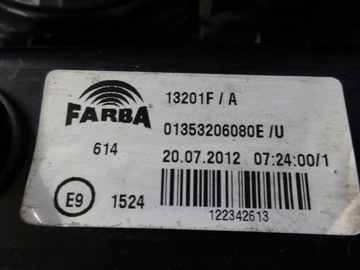 CITROEN NEMO 12R SVĚTLO LEVÝ ZADNÍ 13201F 01353206080E
